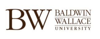 brown baldwin wallace university text with bw to the left