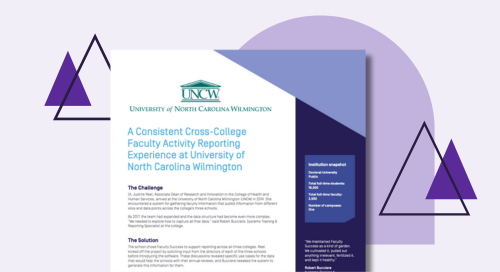 A consistent cross-college faculty activity reporting experience