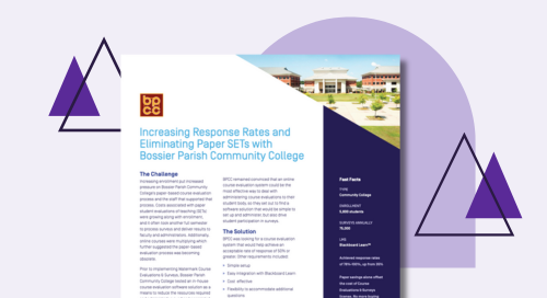 increasing response rates and eliminating paper sets with bossier parish community college