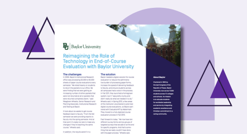 baylor university reimagining the role of technology in end-of-course evaluation with baylor university