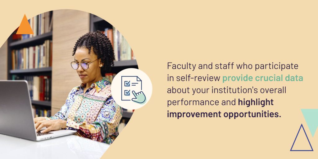 How can faculty and staff contribute to the accreditation process?